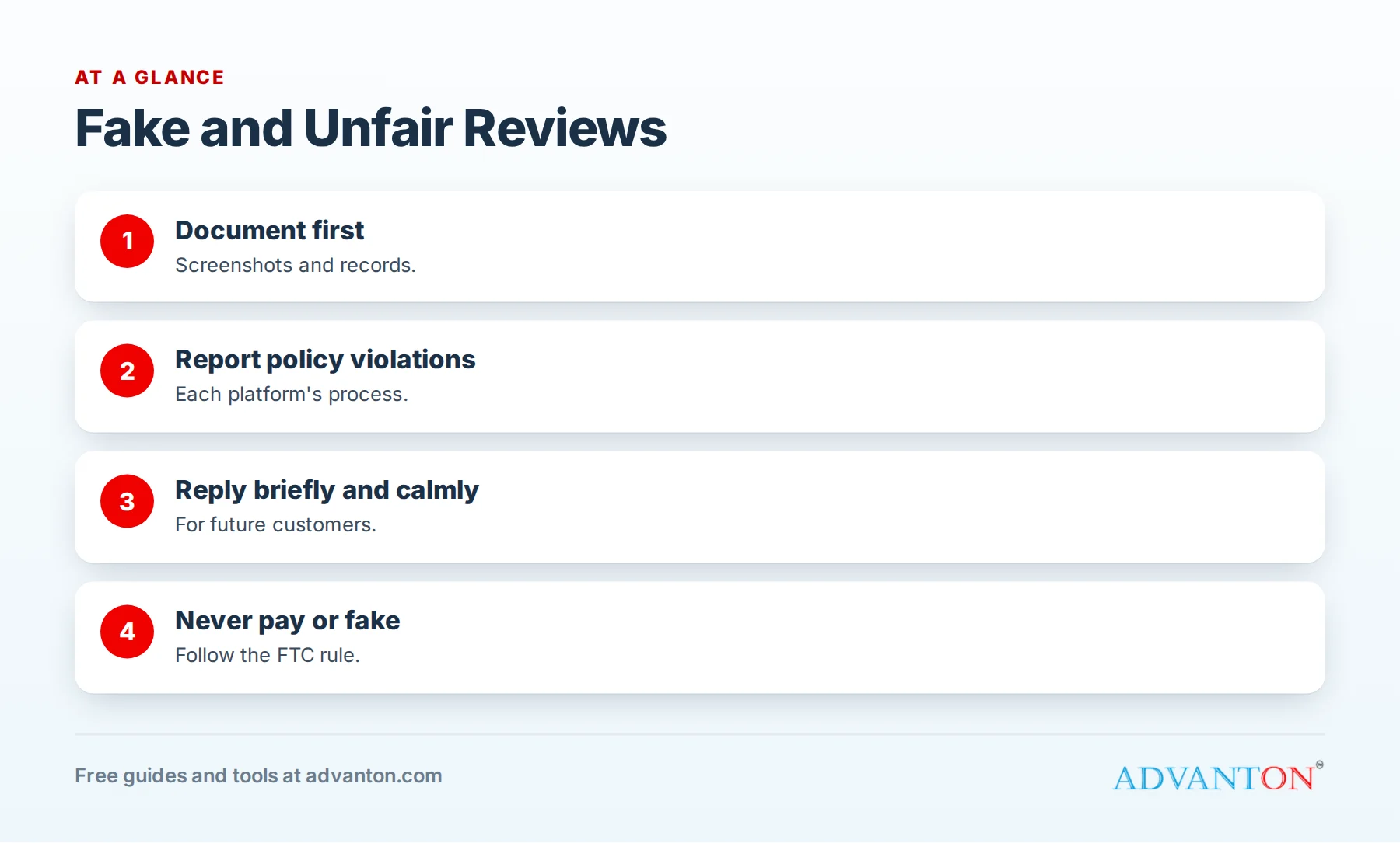 What to do about fake and unfair reviews