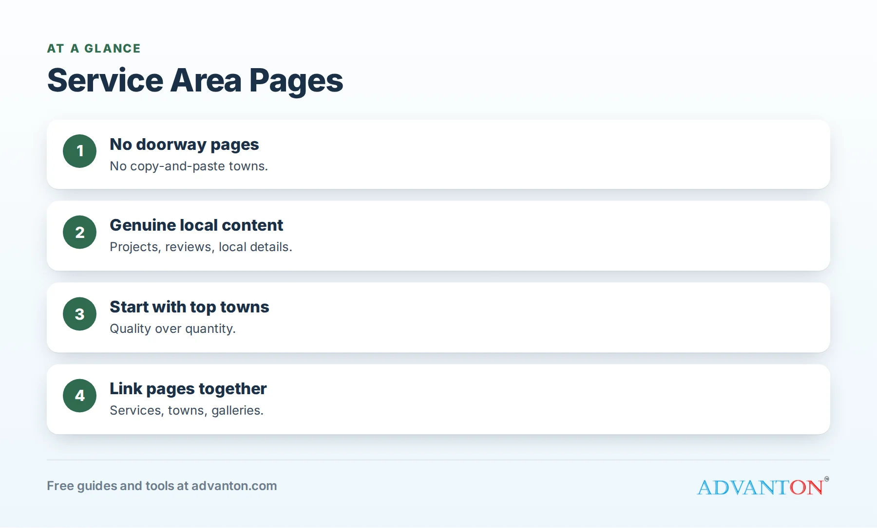 Service area pages: genuine local content that ranks