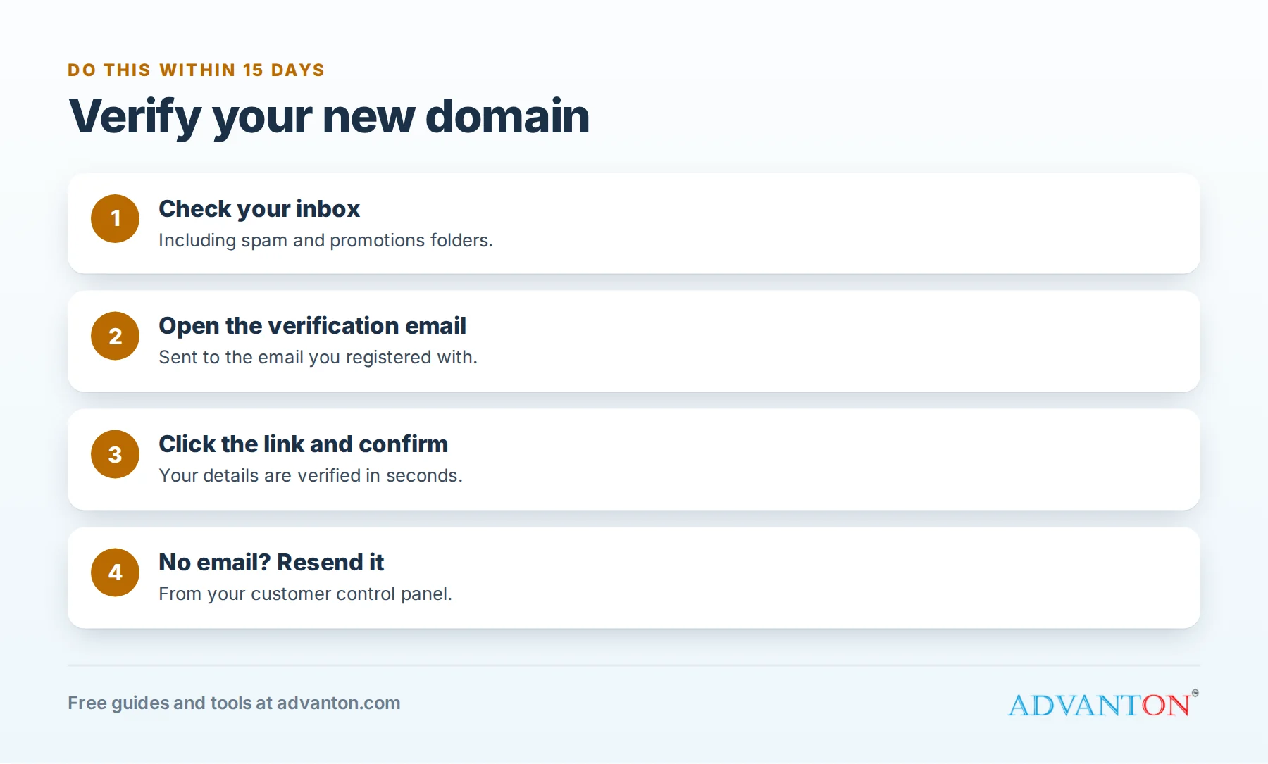 How to verify your new domain in four steps